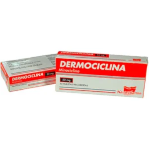 Dermociclina 50mg (minociclina) 30 tabletas