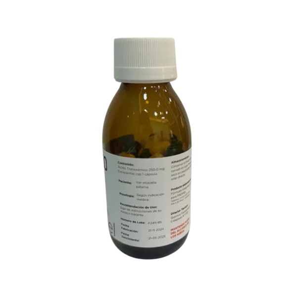 TRANECO (ácido tranexámico 250mg) frasco de 60 cápsulas [venta solo con receta médica] - Image 2