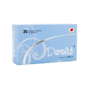 Derovit (2,000UI vitamina D3) 30 capsulas